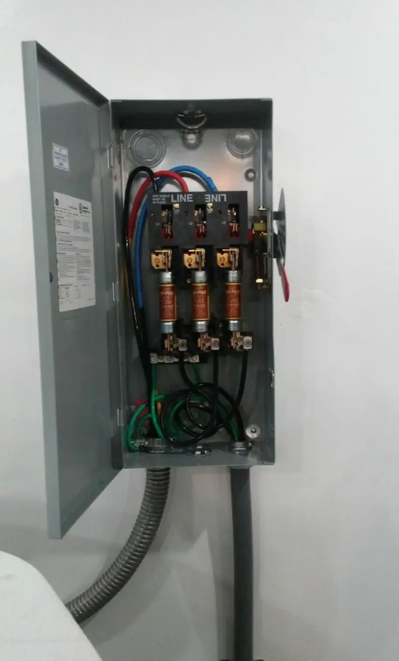 Three-phase disconnect switch installed for Electrical Wiring & Rewiring in Tuckerton